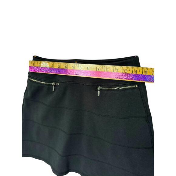 Athleta Black Zip Pocket Stretch Mini Skirt - Size Small - Picture 7 of 8